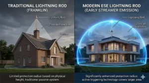 Giá kim thu sét bao nhiêu, So sánh bán kính bảo vệ